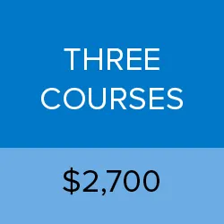 Three courses: $2,700