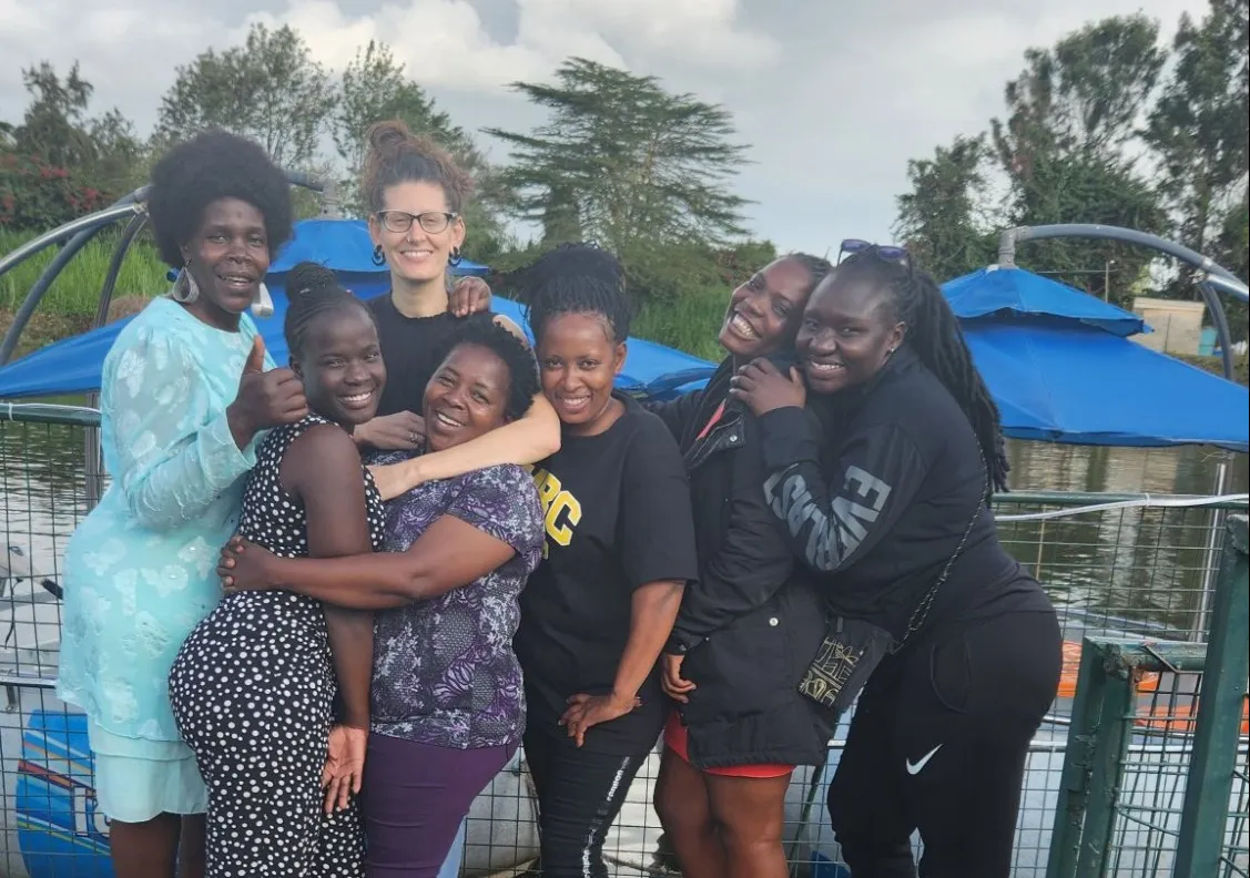 Dr. Winter and community members on a retreat.
