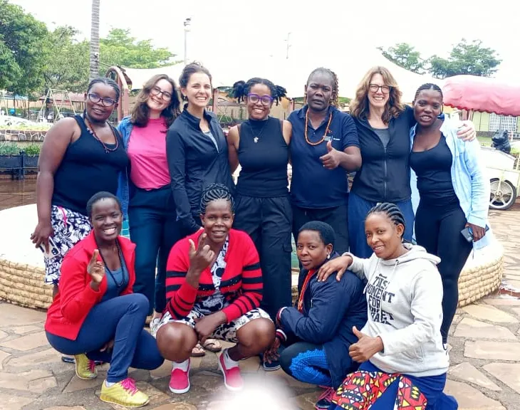 Lab members on a retreat