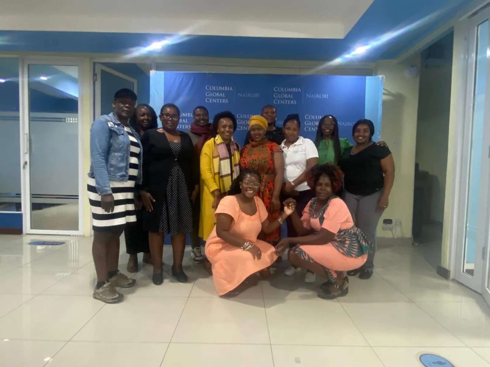 Community members from Mathare after a webinar presentation on floods and demolitions.