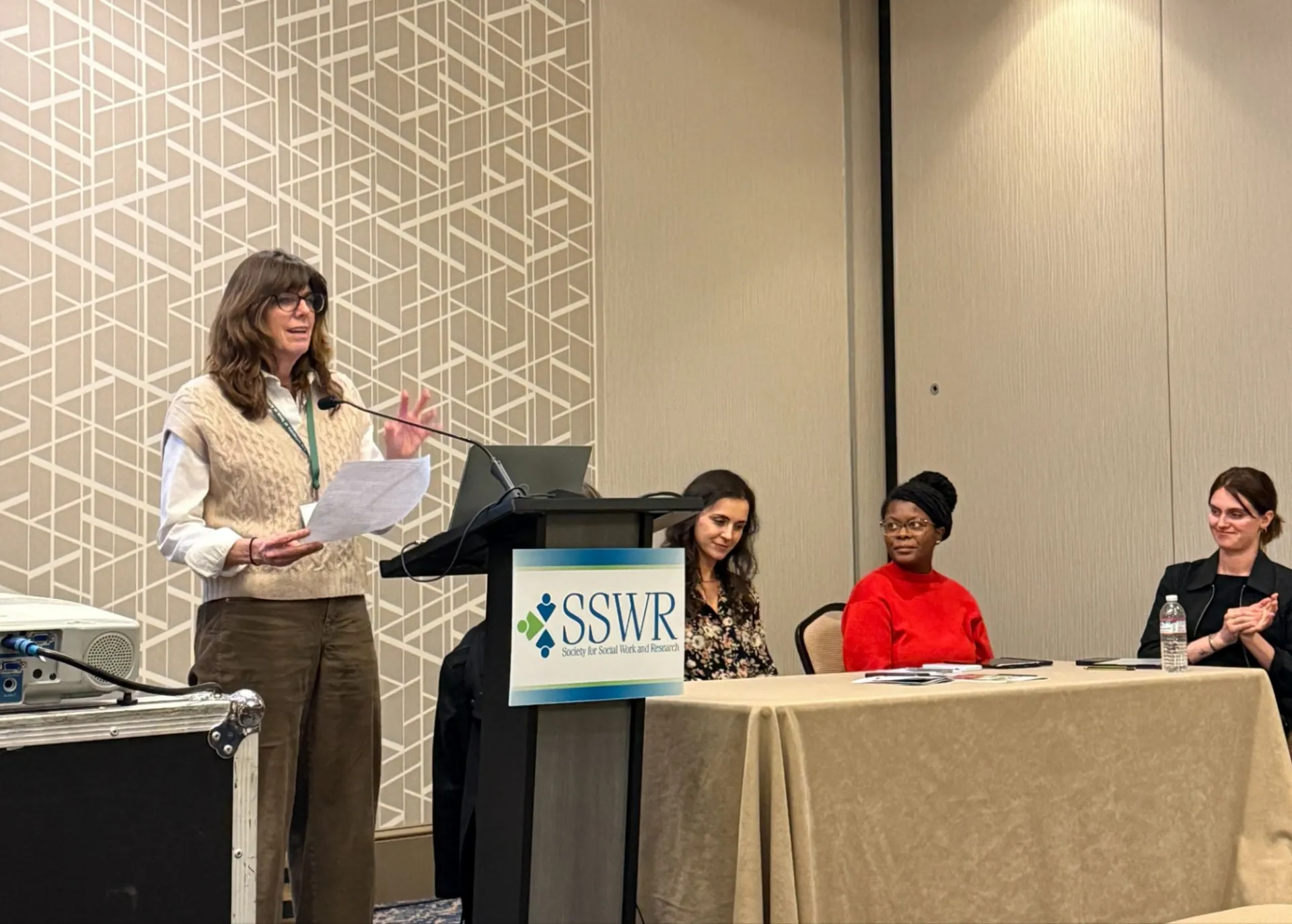 Dr. Witte and lab members presenting at SSWR 2025.