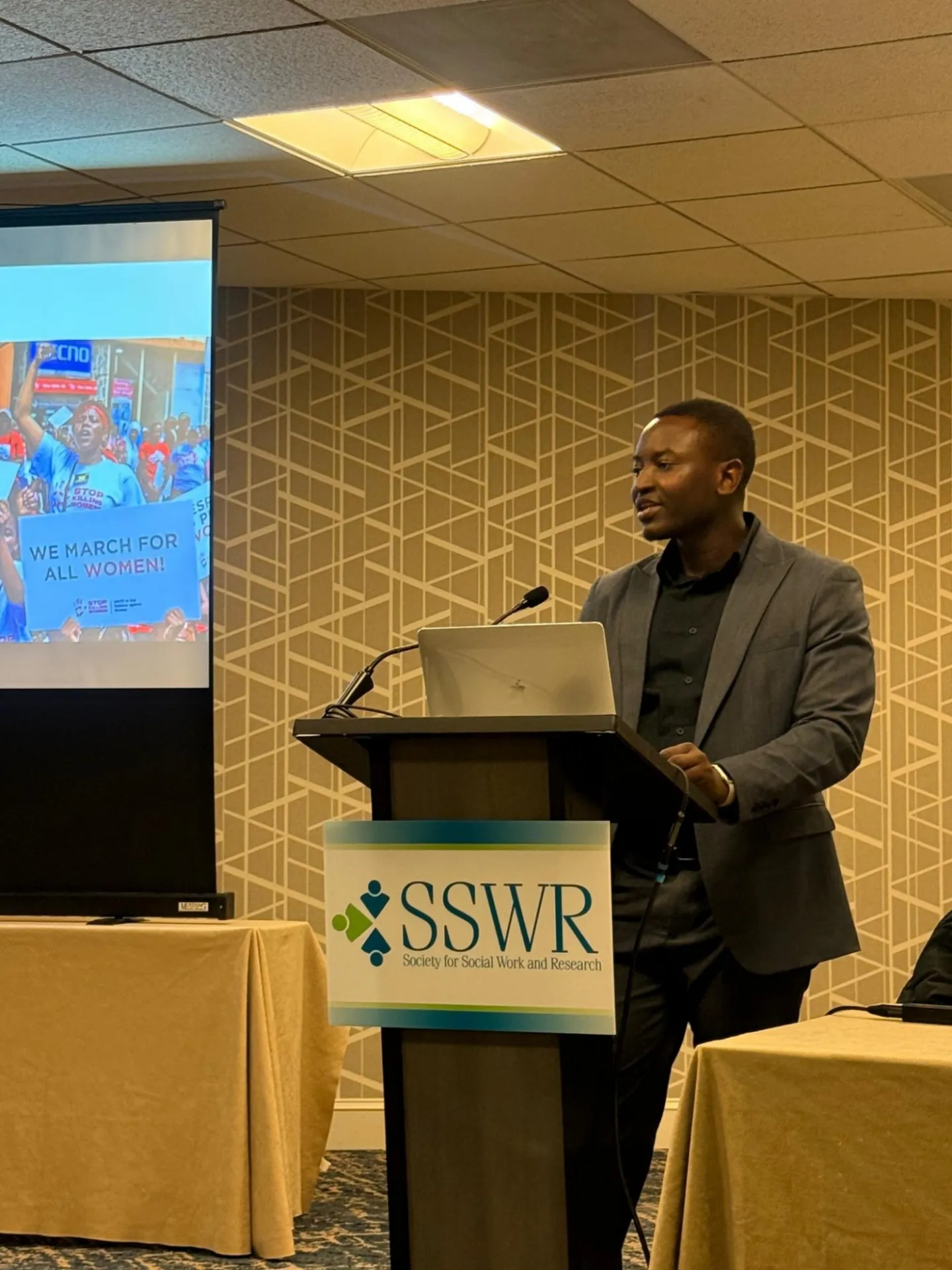 Lab members presenting at SSWR 2025.