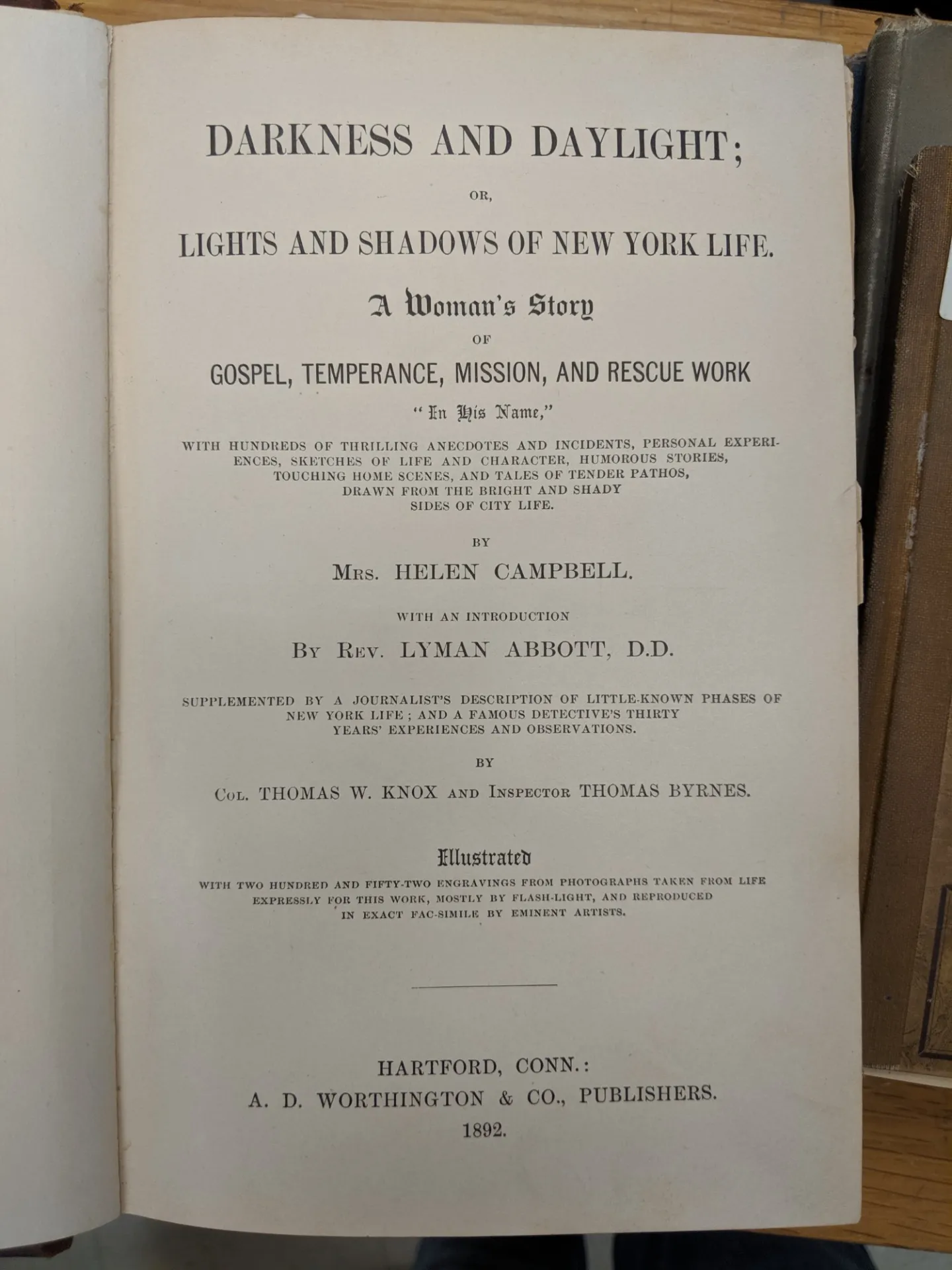 opening page to Darkeness and Daylight 